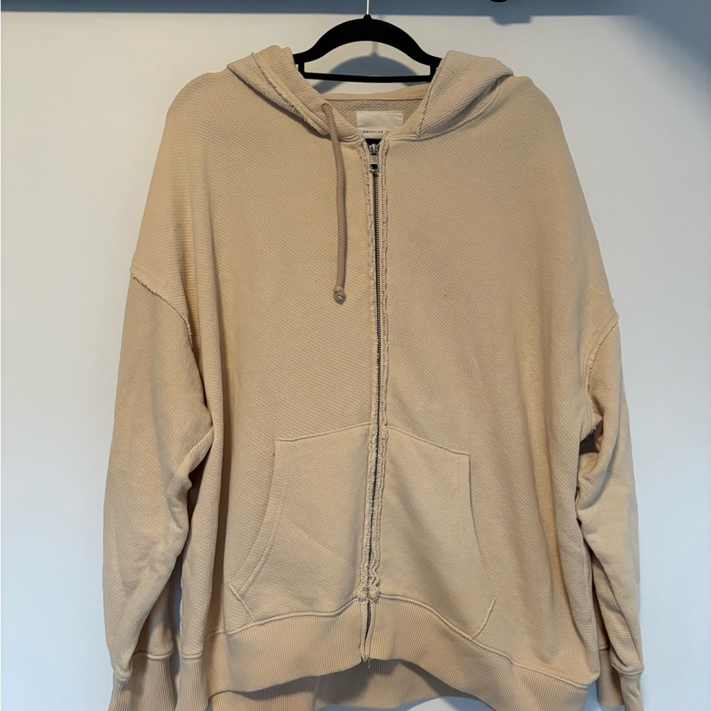 American Eagle Outfitters Cream Knit Hoodie
